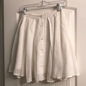 Theory skirt white linen